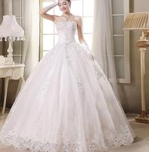 Free Shipping New A Line Crystal Sweetheart Sleeveless White Satin Bridal Wedding Dress Wedding Gown Vestido De Noiva 30202