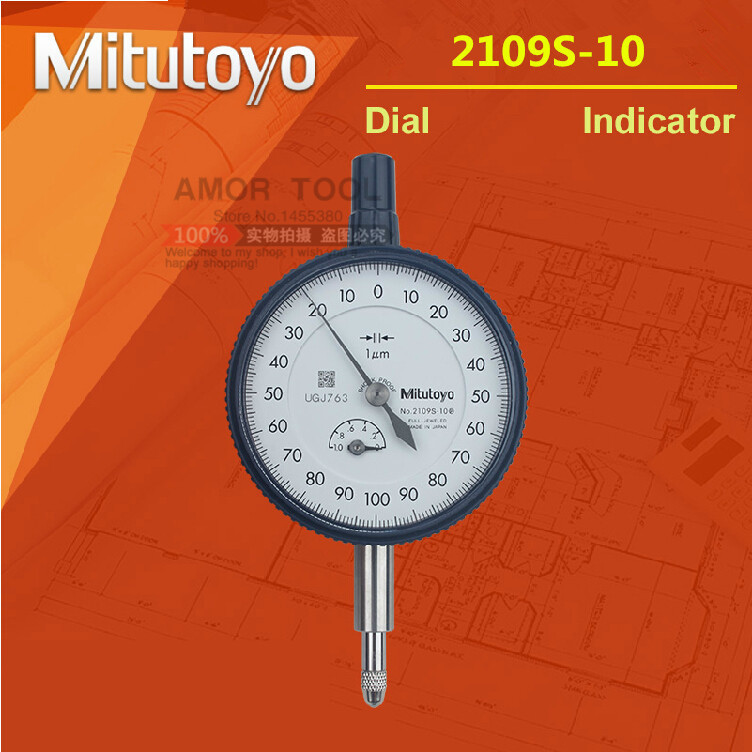 Mitutoyo dial test indicator gauge 0-1*0.001mm metric dial indicator aluminium case paint finish gauge measurement instrument