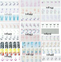 applique color printing Watermark nail decals fingernail sticker Painting fingernail watermark