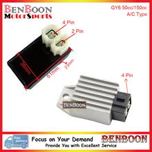 GY6 50cc 150cc 4+2 Pin AC CDI Box and Regulator Chinese Scooter Part ATV Parts Znen Baotian Taotao Icebear Romet, Free Shipping