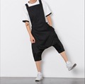 2016 New fashion men summer suspenders Bib shorts one piece casual clothing set male overalls Coverall