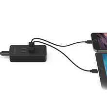 New DCV 4U BK 4 Ports Mini Smart charger 20W Desktop Charger Black