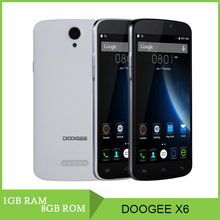 Original 3G DOOGEE X6 5.5” 3000mAh Android 5.1 Smartphone MT6580 Quad Core 1.3GHz RAM 1GB ROM 8GB Dual SIM WCDMA GSM Phone Cell
