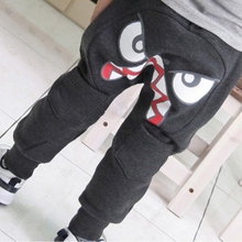Special Bird Pattern Pants Kids Toddler Boys Cotton Mid Elastic Harlan Pants Trousers