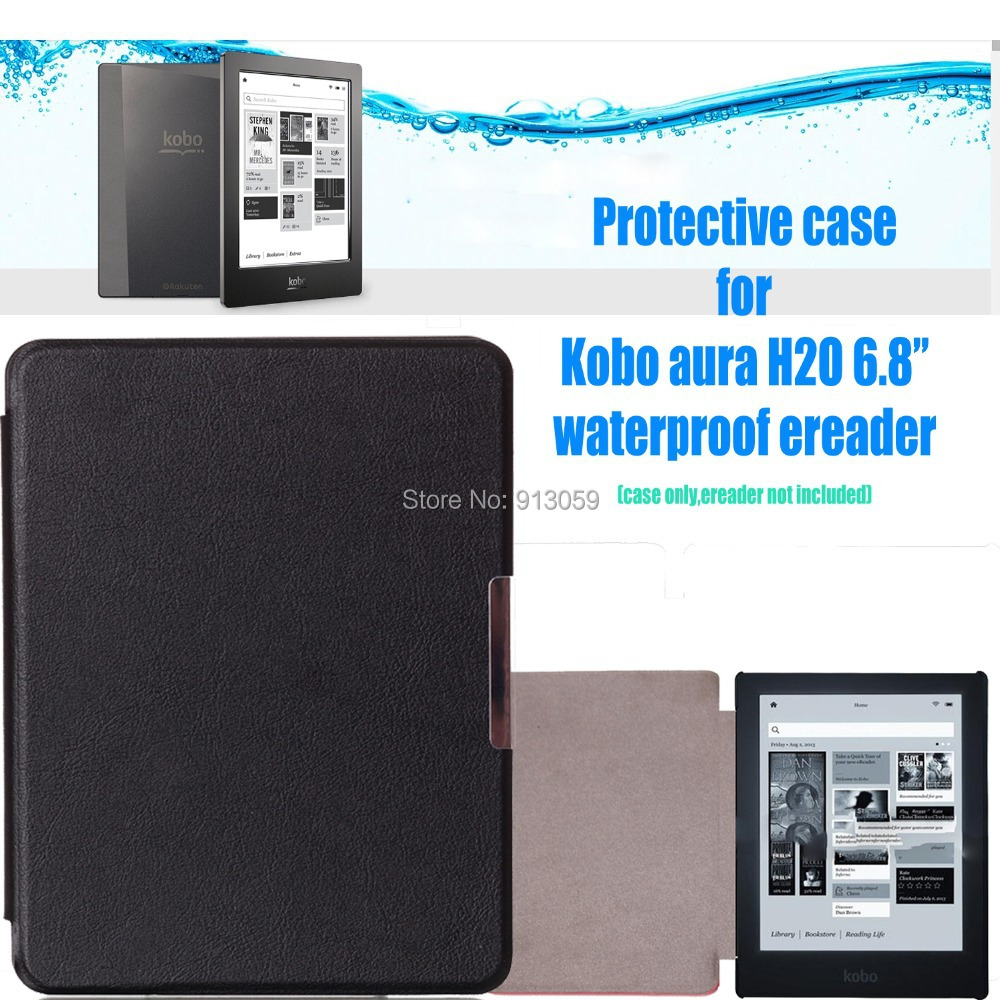 for kobo aura h2o 2014 new kobo sleepcover protective case for 6.8''  ereader(not fit kobo aura hd /not fit kobo aura 6'')