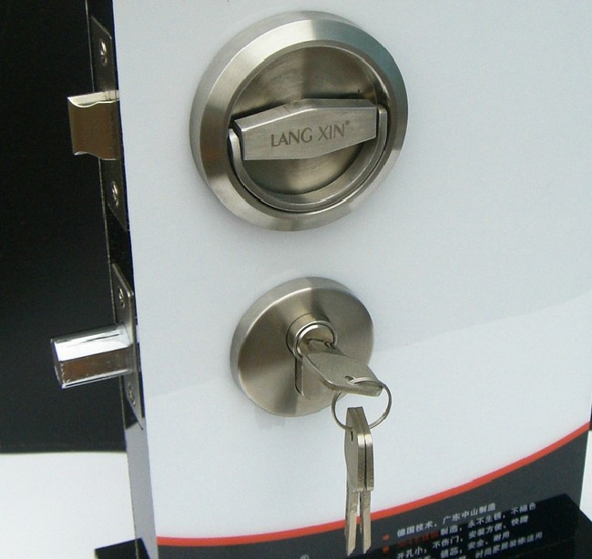 Door Locks Stainless Steel 304 Recessed Cup Handle Privacy Door Locks Set with keys