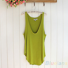 Women’s Summer Trendy Loose Sleeveless V-Neck Vest Tank Tops Tee Shirt 5 Colors