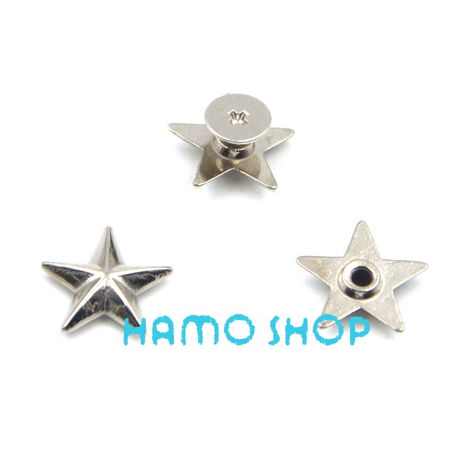 Description Picture 6 of item10pcs Metal Star Rivets Studs Spikes Spots Buttons LeatherCraft DIY For Belt Bag Scrapbooking Shoes Cap Tags Clothes Accessories