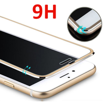 Full screen coverage Tempered glass For Apple iphone 6 6S 6 plus 9H Aluminum alloy tempered glass screen protector Film 6 6S