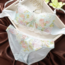 Women Sexy Bra Panty Lace Flower Underwear Bra Sets Lingerie Underwire