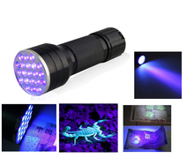 3AAA Aluminium Invisible Blacklight Detection Ink Marker 21 LED UV Ultra Violet Mini Flashlight Torch Light Lamp