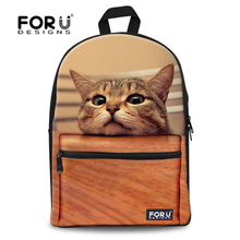 Fashion font b Children b font School bags Cute 3D Animal Cat font b Schoolbag b