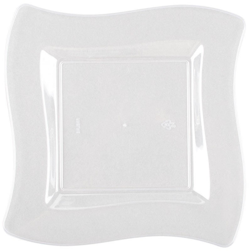 fineline-wavetrends-106cl-clear-plastic-square-plate-6-1-2-120-case