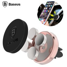 Baseus 360 degree Rotating Car air vent Phone Holder Universal magnetic Mount stand for Samsung Galaxy s6 iPhone 5S 6 Plus