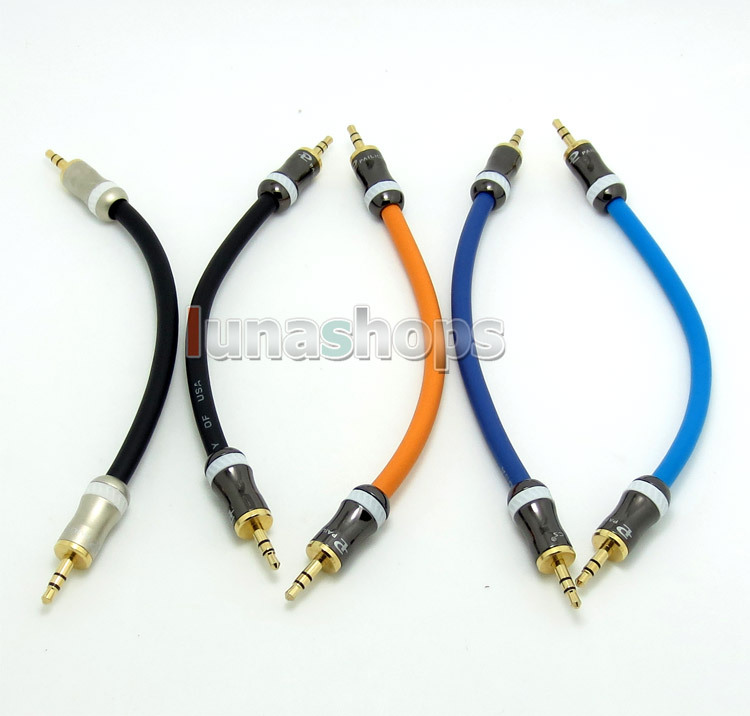 3.5mm Pailiccs male to Male Hifi Earphone AMP audio DIY Dia 6mm Shield cable 18cm LN004312