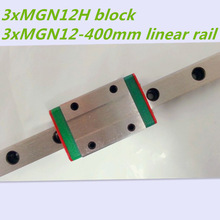 Kossel Mini MGN12 12mm miniature linear rail slide = 3pcs 12mm L-400mm rail+3pcs MGN12H carriage for X Y Z axis