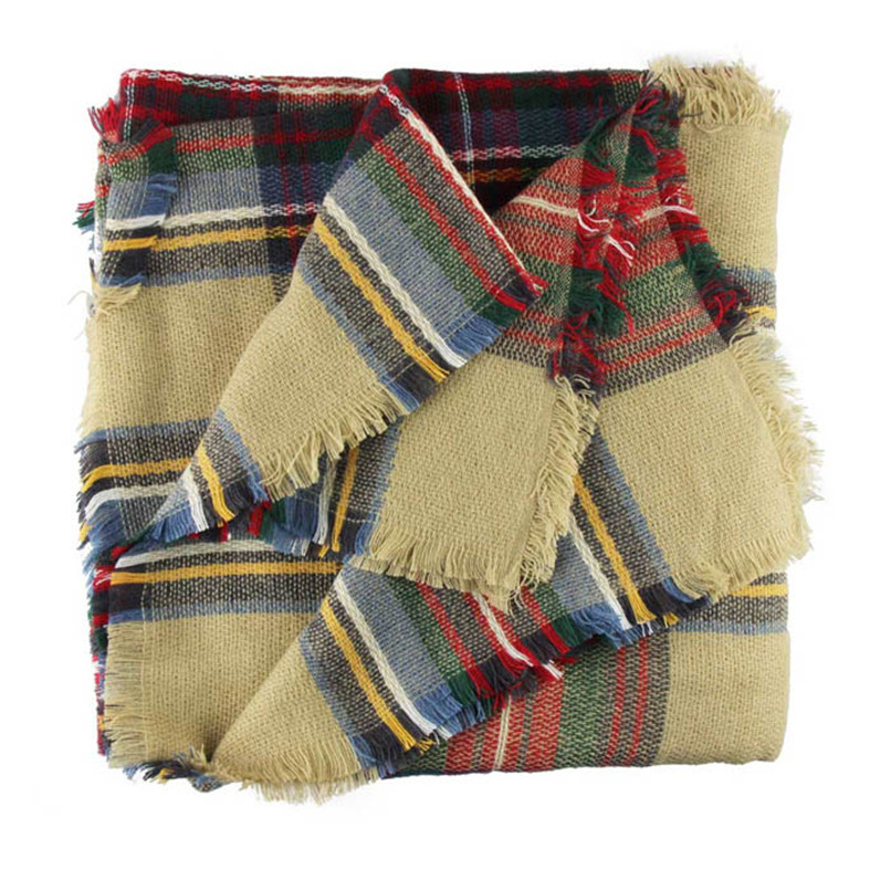 Lovesky Women New Wool Blend Blanket Oversized font b Tartan b font Scarf Freeshipping Hot