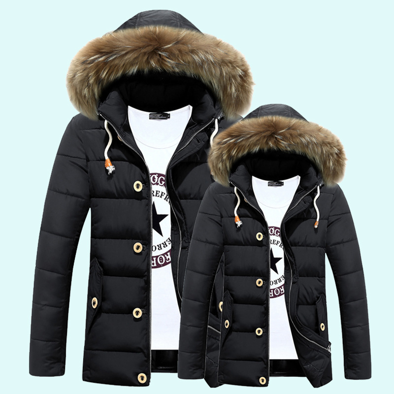 2015 Fall And Winter Jacket Lovers Clothes New Men S Down Jacket Hooded Fur Collar Coat