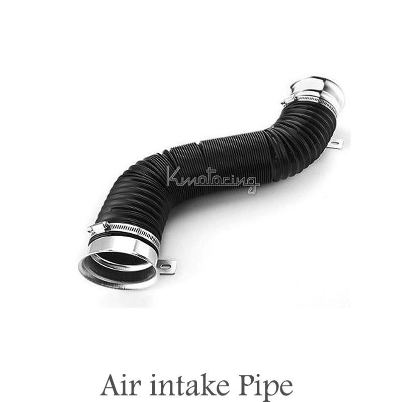 Black Silver Adjustable Washable Durable PVC Flexible Air intake Pipe