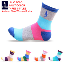 Hot ! New Fashion women socks Brand POLO meias high quality cotton Casual Slippers Tube socks women colorful sports calcetines