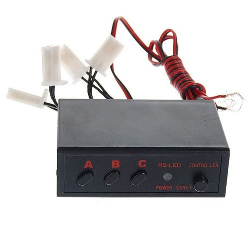 Hot-sell-Police-Style-Car-12V-12-LED-Red-Blue-Stroboscopic-Light-with-3-Mode-Controller-4