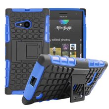 For Nokia Lumia 730 735 Case Hybrid TPU Hard Shockproof 2 In 1 With Stand Function