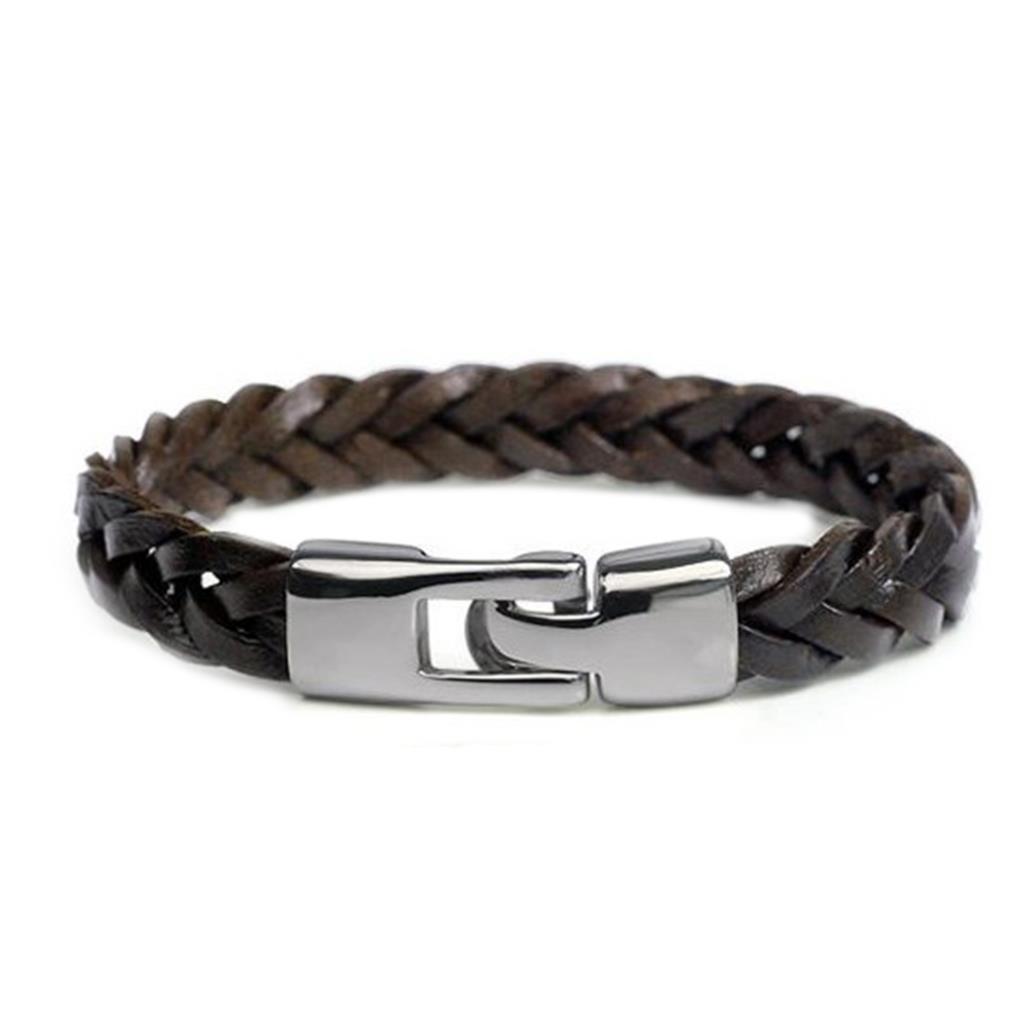2015 New Leather Bracelet Handmade Braid Man Charm Bracelets Black Blown Colors Men Jewelry Summer Style