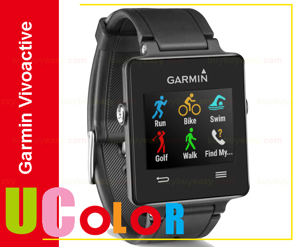 Genuine New Garmin Vivoactive Triathlon With Heart Rate Monitor Smart Watch Black GPS Sports Swim
