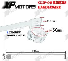 New Motorcycle 50mm Billet 1 Raised Clip On Handlebar For Yamaha FZ6 2004 2005 2006 2007
