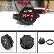 L155 envío gratis impermeable cc 12 V – 24 V motocicleta coche llevó la pantalla Digital del voltímetro del metro perfecto
