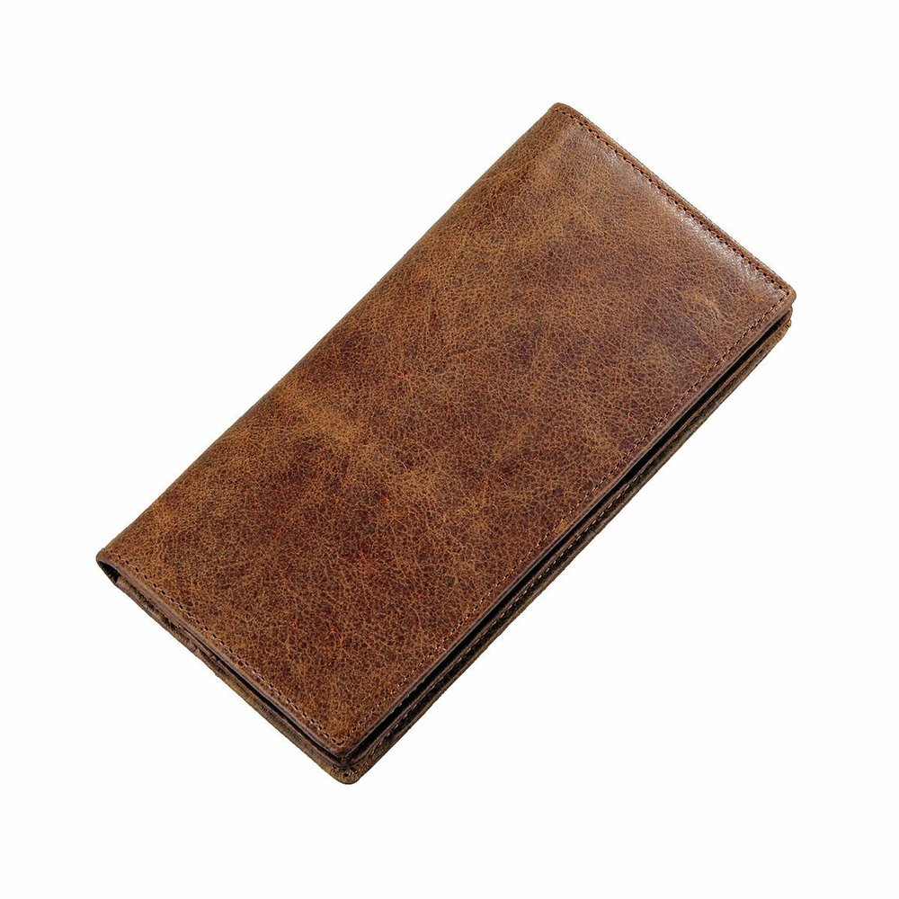 Men&#39;s Genuine Leather Long Bifold Wallet vintage perfect gift for men-in Wallets from Luggage ...