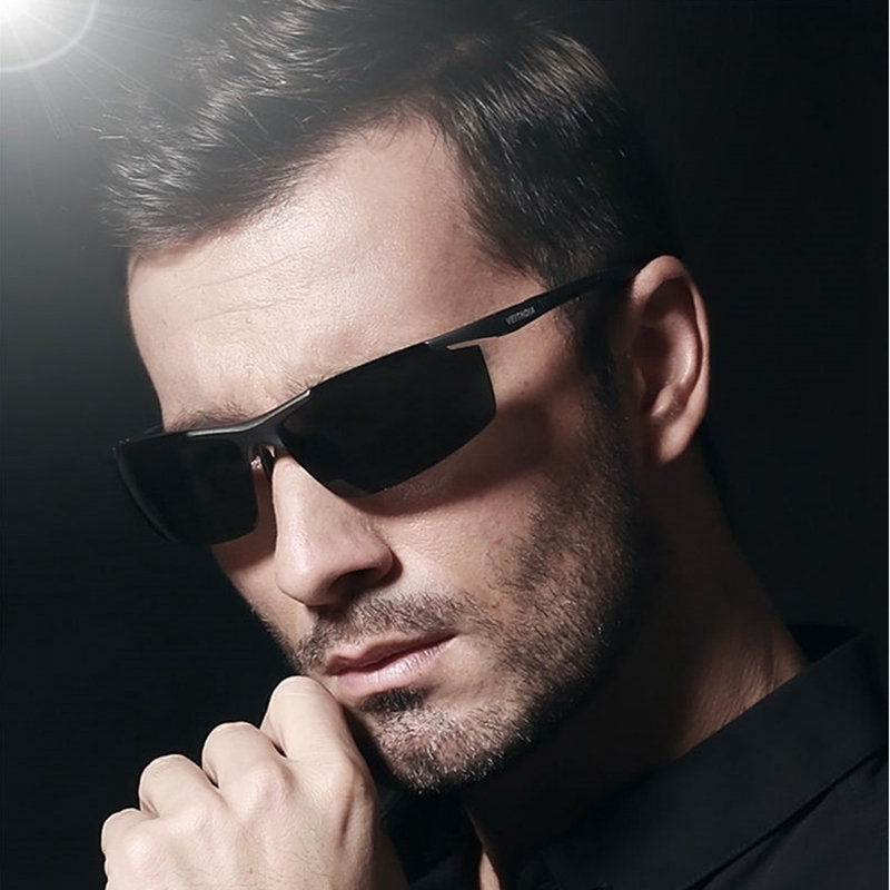 Aluminum Magnesium Polarized sunglasses men sport 2015 high grade anti dizziness anti UV two style exquisite