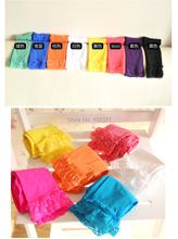 Retail Candy Color Velvet Children Girl leggings with lace flowers Baby Girl pants for 3 8