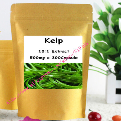1pack Kelp/ Seaweed Extract Fucoxanthin 10% caps 500mg x 300pcs strong antioxidant free shipping
