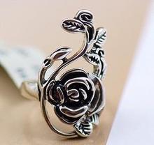 R143 Free Shipping 2016 Accessories personalized vintage rose ring royal cutout carved ring finger ring