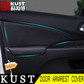 KUST Leather Door Armrest Cover For Honda For CRV 2015 Car Door Side Armrest Decoration Cover