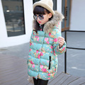 New Arrival Florals Girls Winter Cotton Coats 2016 Children Cotton padded Clothes Toddler Warm Jackets Baby