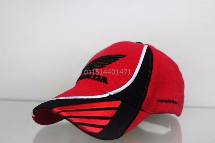 Red-Free-shiping-HONDA-motorcycle-duck-tongue-baseball-F1-car-racing-sports-leisure-adjustable-baseball-cap_new