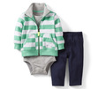 New Carter set Clothing 3 Piece Bodysuit Hooded Long Sleeve Outwear PantS set baby Girl and