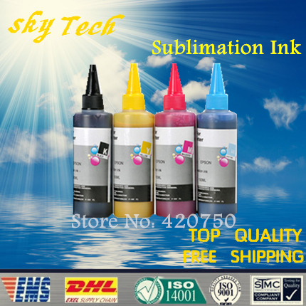 Sublimation ink specialized suit for Epson printer , 100Ml Per color , 4 colors ,especially suit for T-shirt ,phone shell, cups