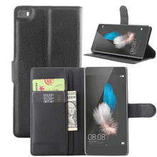 PU Leather Wallet Phone Cases for Huawei P8 lite Case ALE-L21 Flip Cover Stand Magnetic Skin Carcasa Capa Coque + Card Holder