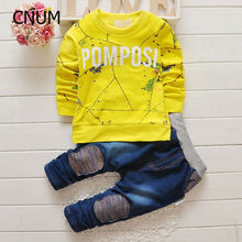 2015 brand new Boys clothing set kids sports suit children tracksuit girls T shirt pants gogging sweatshirt casual clothes