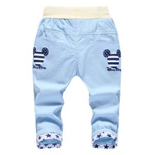 2016 Summer Styles Cartoon Child Pants Boys Jeans Calf-length Pants for Boys Children Casual Pants