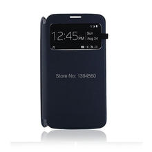 Original S View flip leather back cover cases open window battery housing case for samsung galaxy s4 i9500