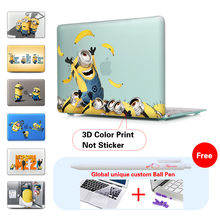 Minions Throw Bananas New Crystal Case For Apple Macbook Air Pro Retina 11 12 13 15 Laptop Bag For Mac Book 13.3 Inch