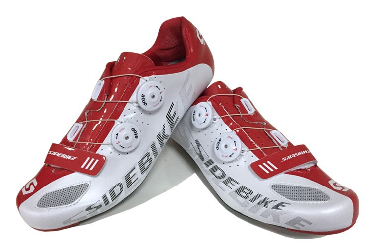 New Sidebike Carbon Road Cycling Shoes Sapatilha Ciclismo Self-locking Bike Carbon Bicycle Shoes Highway Shoes Men Athletic Shoes Black White BD005