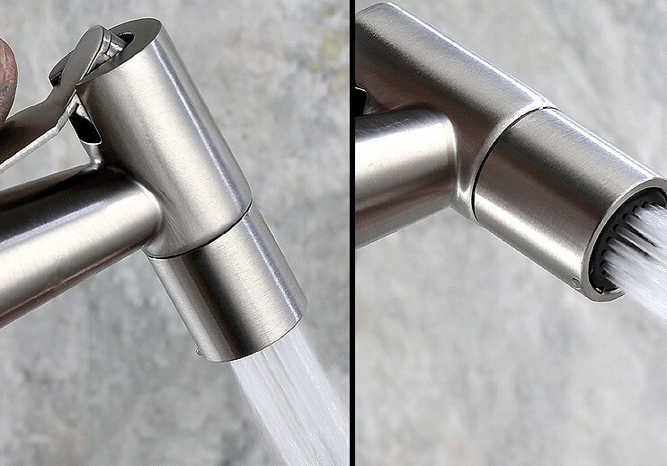 Description Picture 6 of itemstainless steel brushed nickel Round Handheld Bidet Portable Bidet Shower Set With Brass Bidet Valve BD621