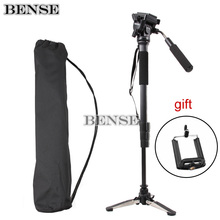 Yunteng 288 Camera Monopod + Fluid Pan Head + Unipod Holder For Canon Nikon