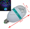 E27 3W Full color auto Rotating RGB LED Bulb Stage Light Xmas Party DJ Lamp Disco