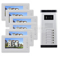 DIYSECUR 7 4 Wired Apartment Video Door Phone Audio Visual Intercom Entry System IR Camera For